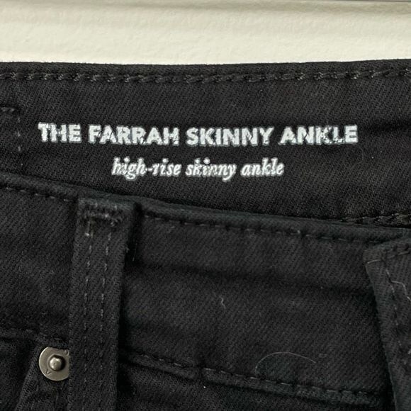 Ag Adriano Goldschmied Womens Jeans Farrah Skinny Ankle Jeans Black Size 25‎ - Picture 6 of 7